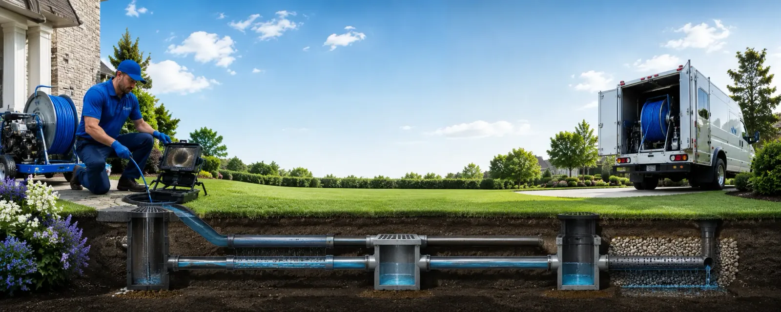 Outdoor drain cleaning information for East Lynn, WV
